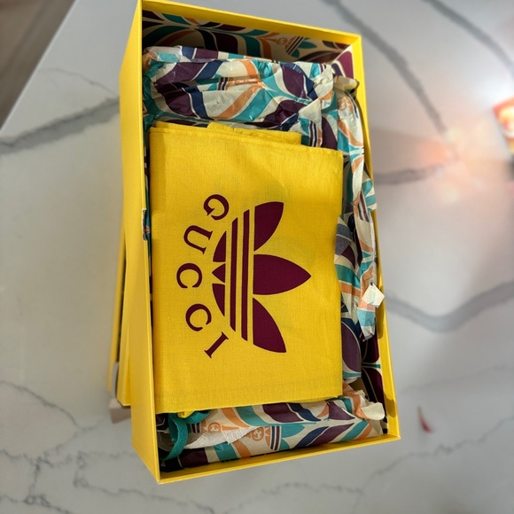 NWB Gucci Adidas x GG adilette purple transparent slides size 37 - Picture 2 of 9